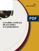 27.- La Invalidez e Ineficacia Del Acto Juridico en La Jurisprudencia