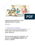 Psicologa Infantil Muy Importante Papas