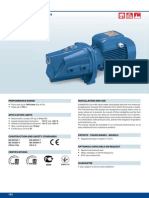 Self-Priming "JET" Pumps: Installation and Use Performance Range