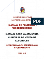Manual para la Anuencia Municipal de Alcoholes