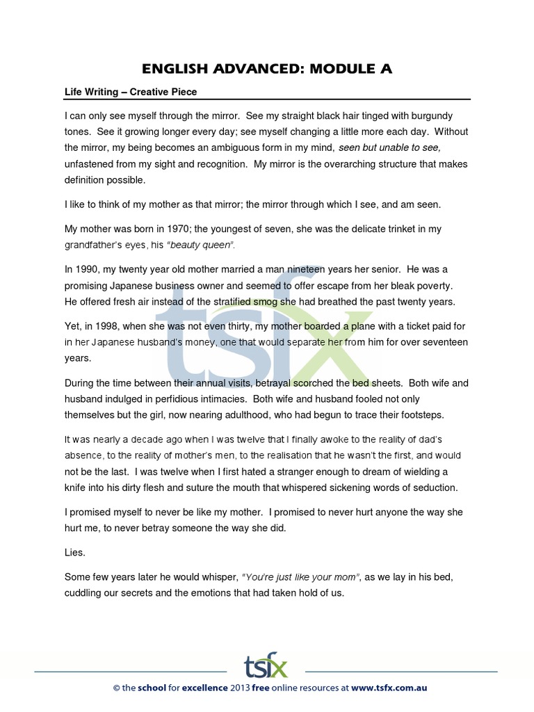Band 6 english essay sample image