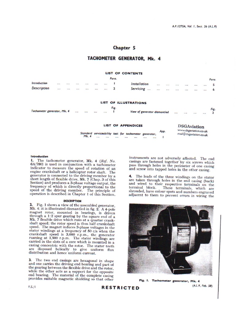 AP1275 Vol1 Sec26 Ch5 Tacho Generator PDF