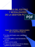 Fines Del Estado y Modalidades de La Gestión Pública