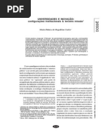 CASTRO, Maria Helena de Magalhães. Universidades e Inovação - Configurações Institucionais & Terceira Missão. Caderno CRH, V. 24, n. 63. 2011