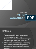 TEKNIK WAWANCARA