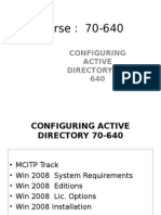 Course: 70-640: Configuring Active Directory 70-640