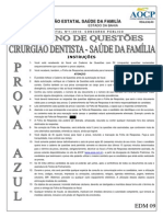 Aocp 2010 Fesf Ba Cirurgiao Dentista Saude Da Familia Azul Prova