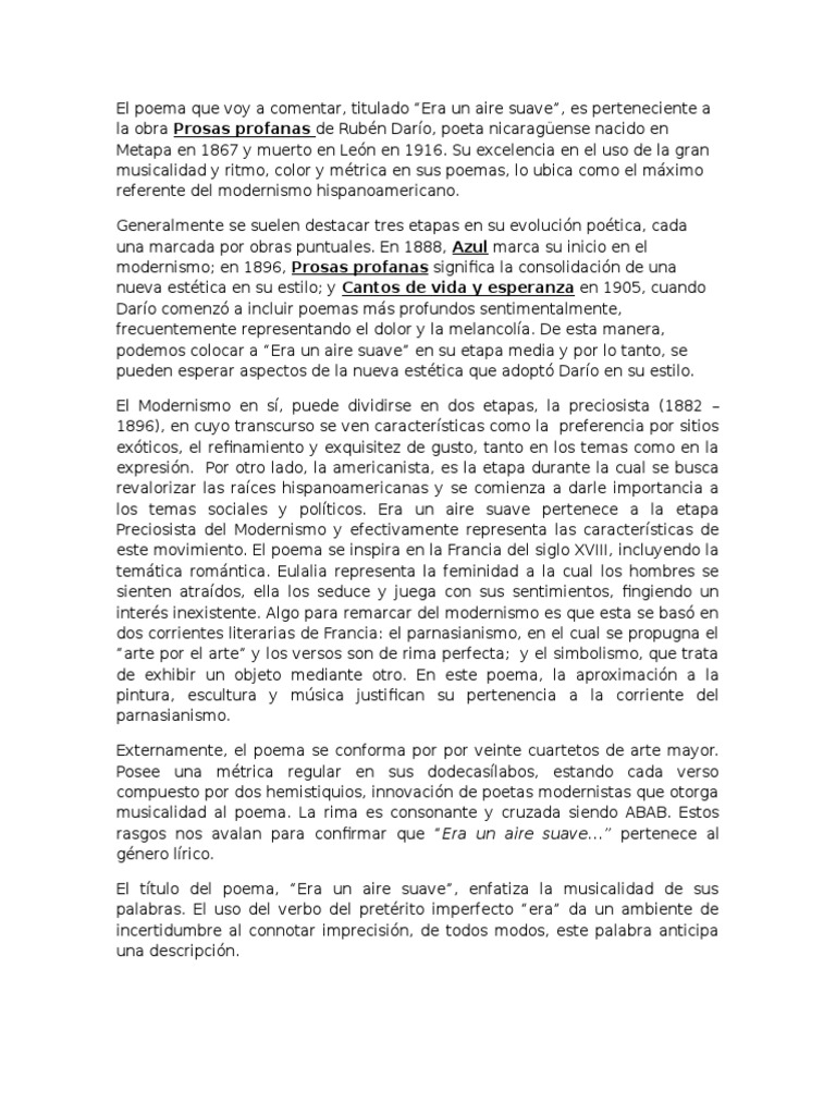 Era Un Aire Suave Poesia Entretenimiento General