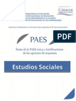 Ítems de La PAES 2014 y Justificaciones de Las Opciones d e Respuestas - Estudios Sociales