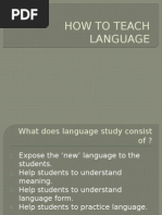 How to Teach Language