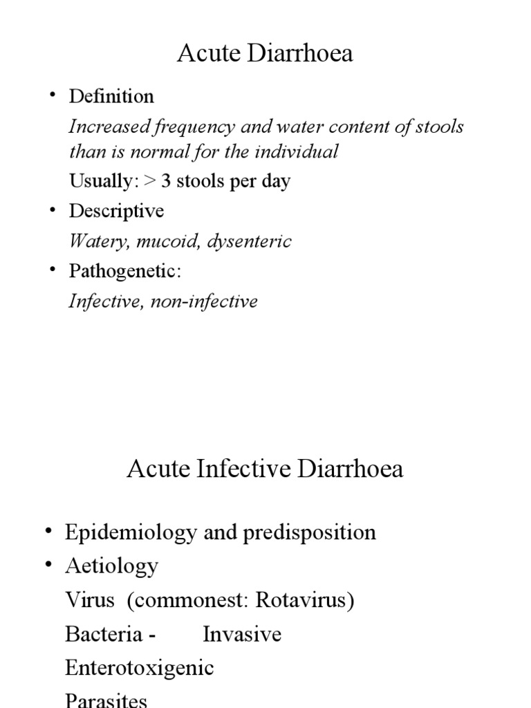 Acute Diarrhoea Definition PDF Diarrhea Food Intolerance