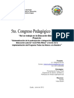 Propuesta Congreso Pedagógico Junio 2012