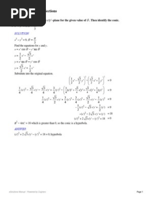 7 4 Rotations Of Conic Sections Pdf Quadratic Equation Equations