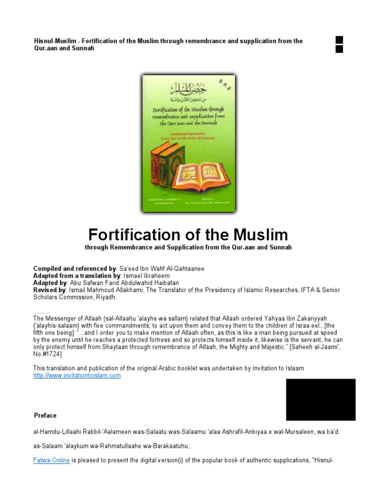 Fortification Of The Muslim: through remembrance and supplication