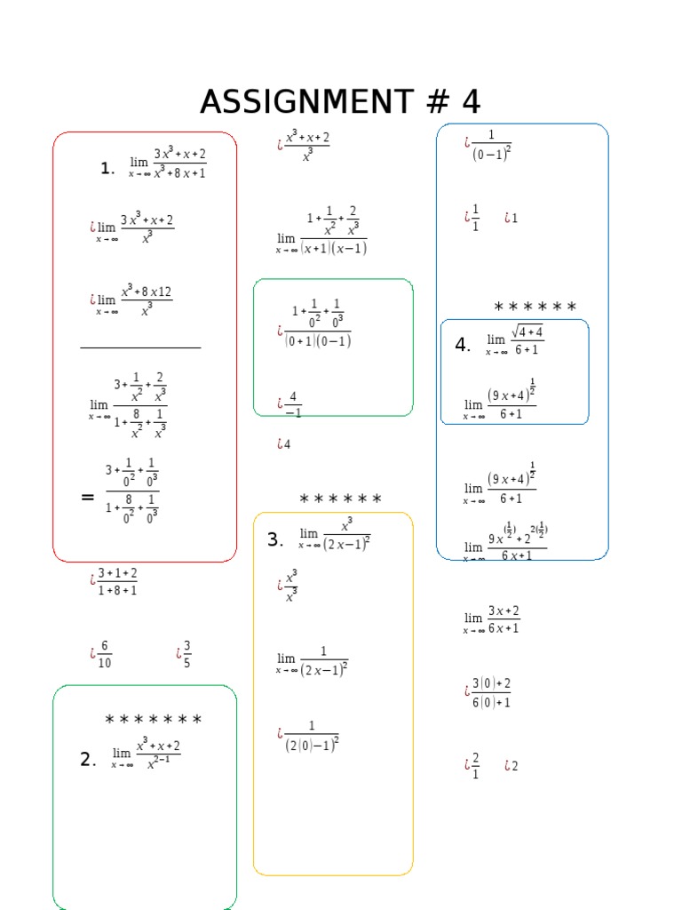 Limits of Functions as x Approaches Infinity | PDF