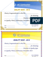 L&T Quality Quiz-Sample 1