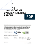 JUNE 2014 Fa® Program Candidate Survey: CFA Institute