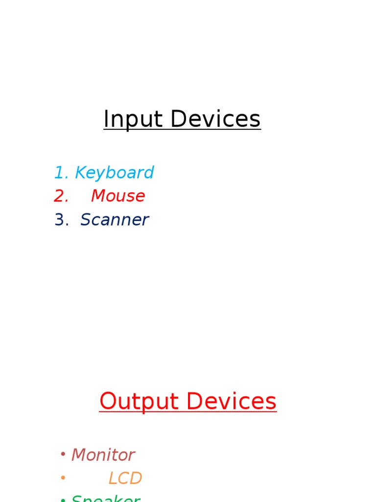Input Devices PDF