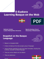 E-Euskara Learning Basque On The Web