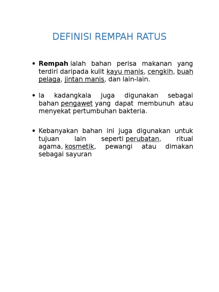 Definisi Rempah Ratus | PDF
