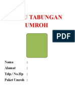 Buku Tabungan Umroh: Nama: Alamat: Telp./ No - HP: Paket Umroh