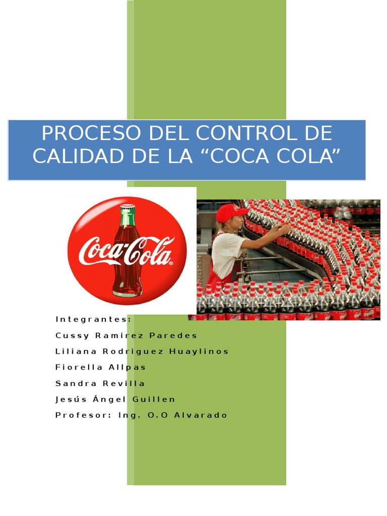 Coca Cola PDF Coca Cola Calidad