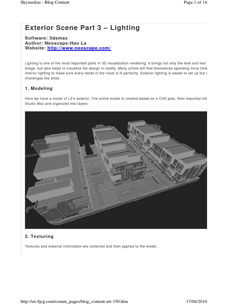 Realistic Exterior Lighting in 3ds Max | PDF | Rendering (Computer ...