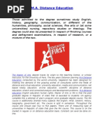 M.A. Distance Education