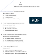 First 2015 Listening Sample Paper