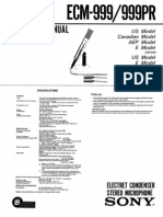 Sony Ecm-999 Service Manual