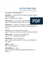 Your Daily CAT Words (Day-1)