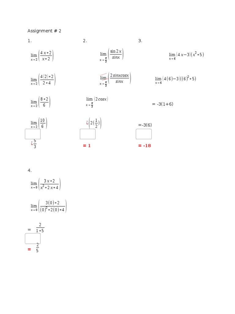Calculus Limit Problems | PDF