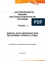 Prointer I 2015 1 A1 TECS Manual de Elaboracao