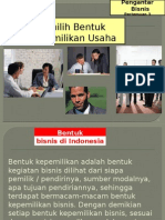 Memilih Bentuk Kepemilikan Usaha