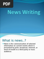 News Writing - Powerpoint