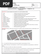 Revisão para Prova Especifica - 8 Ano