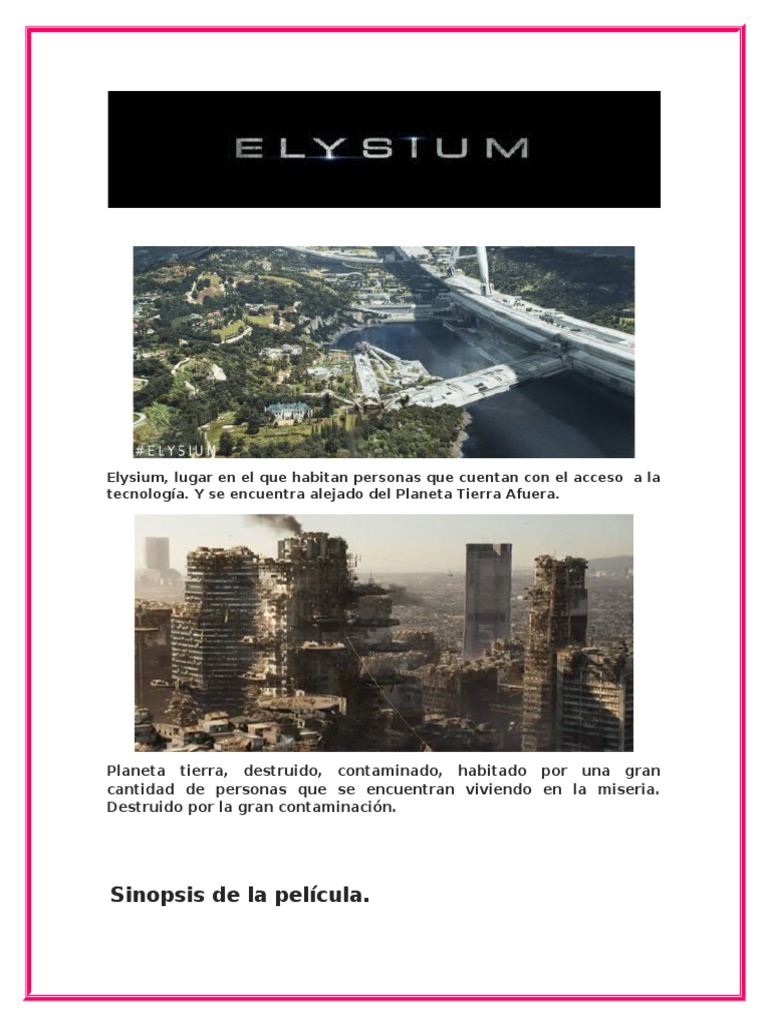 Película: Elysium | PDF | Ocio | Naturaleza, image size:768x1024