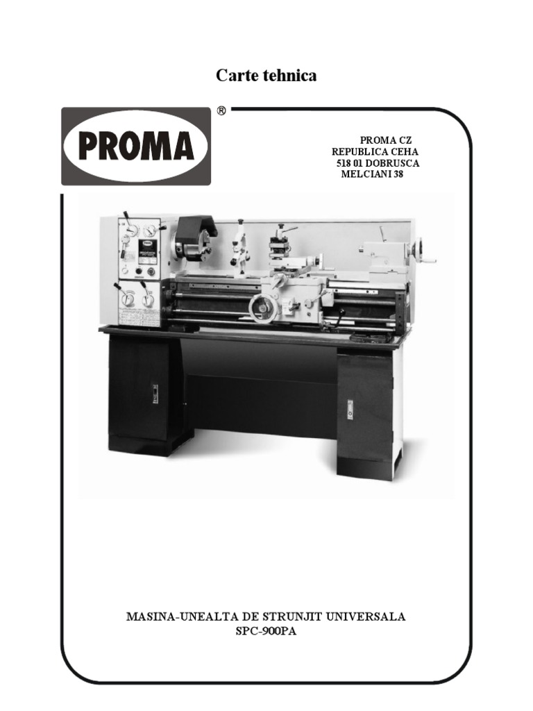 Proma 13387 Proma Carte Tehnica Strung Universal SPC 900 Pa | PDF
