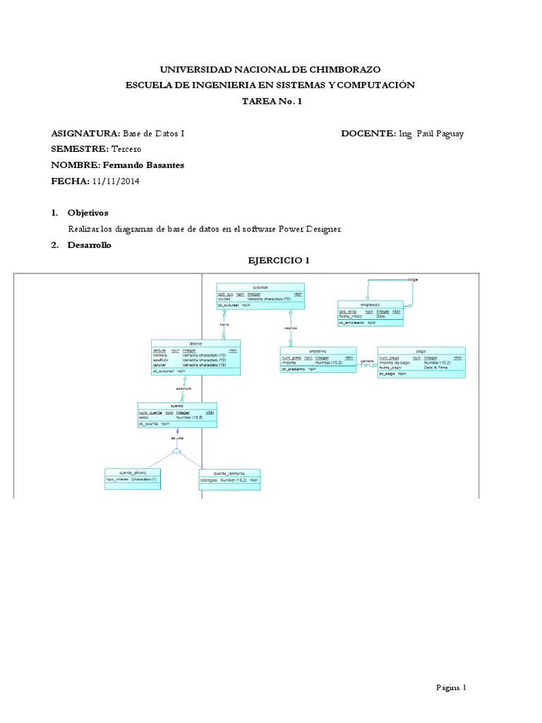 Diagramas de Base de Datos en Power Designer | PDF