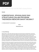Download Komodifikasi Spasialisasi Dan Strukturasi Dalam Program Indonesia Mencari Bakat Musim 3 _ Iyan Setiawan by Muhammad Husain Alhas SN257024905 doc pdf