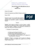 Auto Apertura Indagación Preliminar (Mod. No 3)