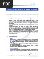 Child Benefits in German Taxation