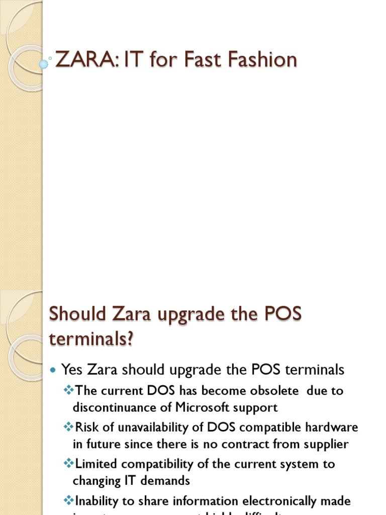 ZARA's IT Upgrade: POS and Network Solutions | PDF