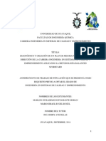 Metodología para la realización del primer capítulo de una tesis de grado