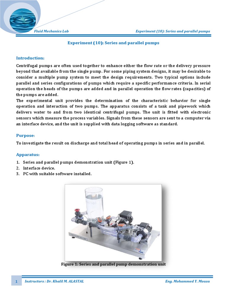 Experiment 10 4 Hydraulics Lab 2 Pump Valve