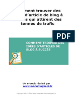 Les Méthodes Pour Dénicher Des Idées D'articles Attirants Pour Un Trafic de Masse