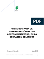 Criterios Determinacion Cotos Indirectos Operacion Inifap