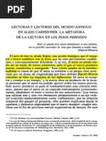 Metáfora de La Lectura en Los Pasos Perdidos_López