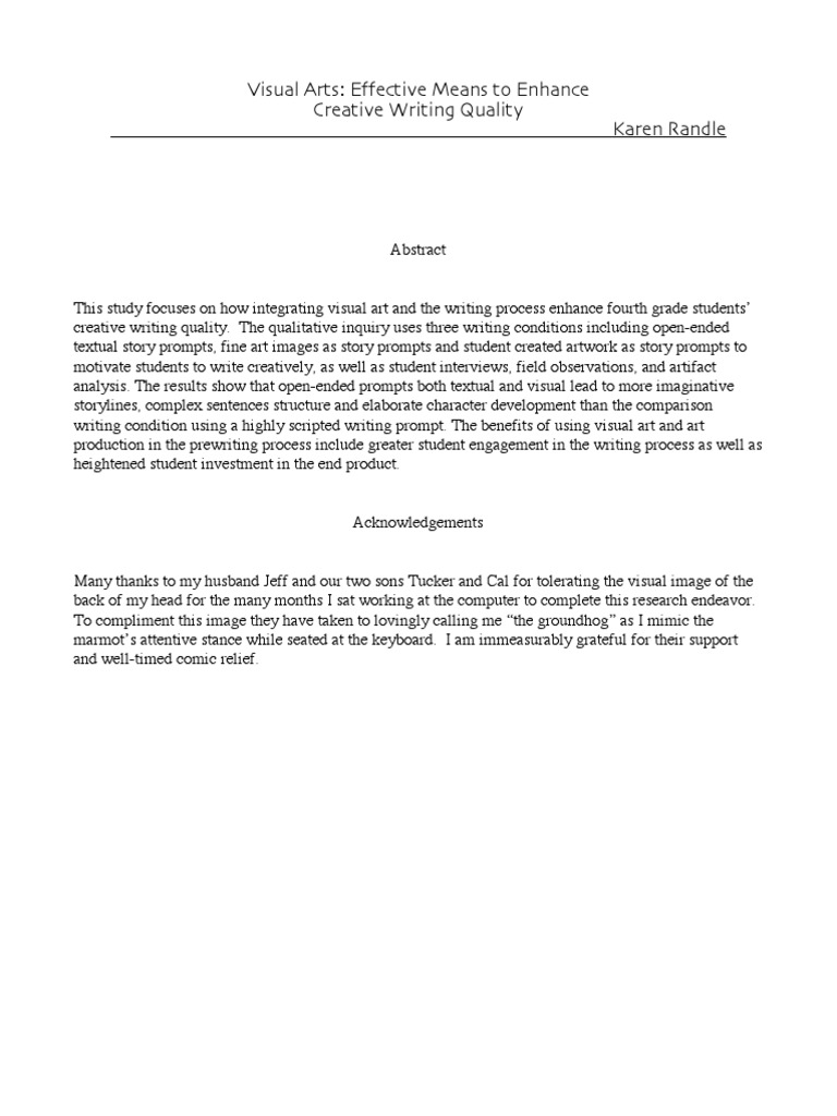 Visual enhancing essay example picture