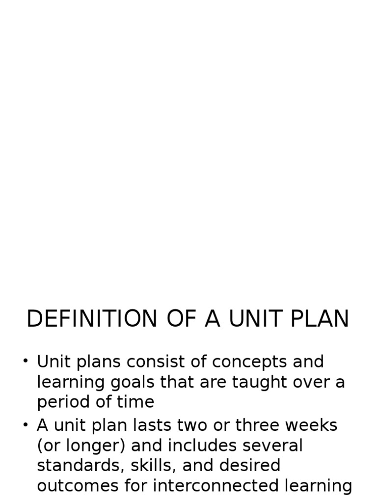 Educators' Guide to Unit Plans | PDF | Goal | Teaching Method
